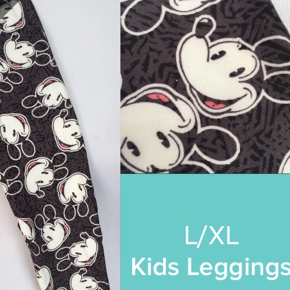 New LuLaRoe DISNEY L/XL KIDS leggings mICKEY